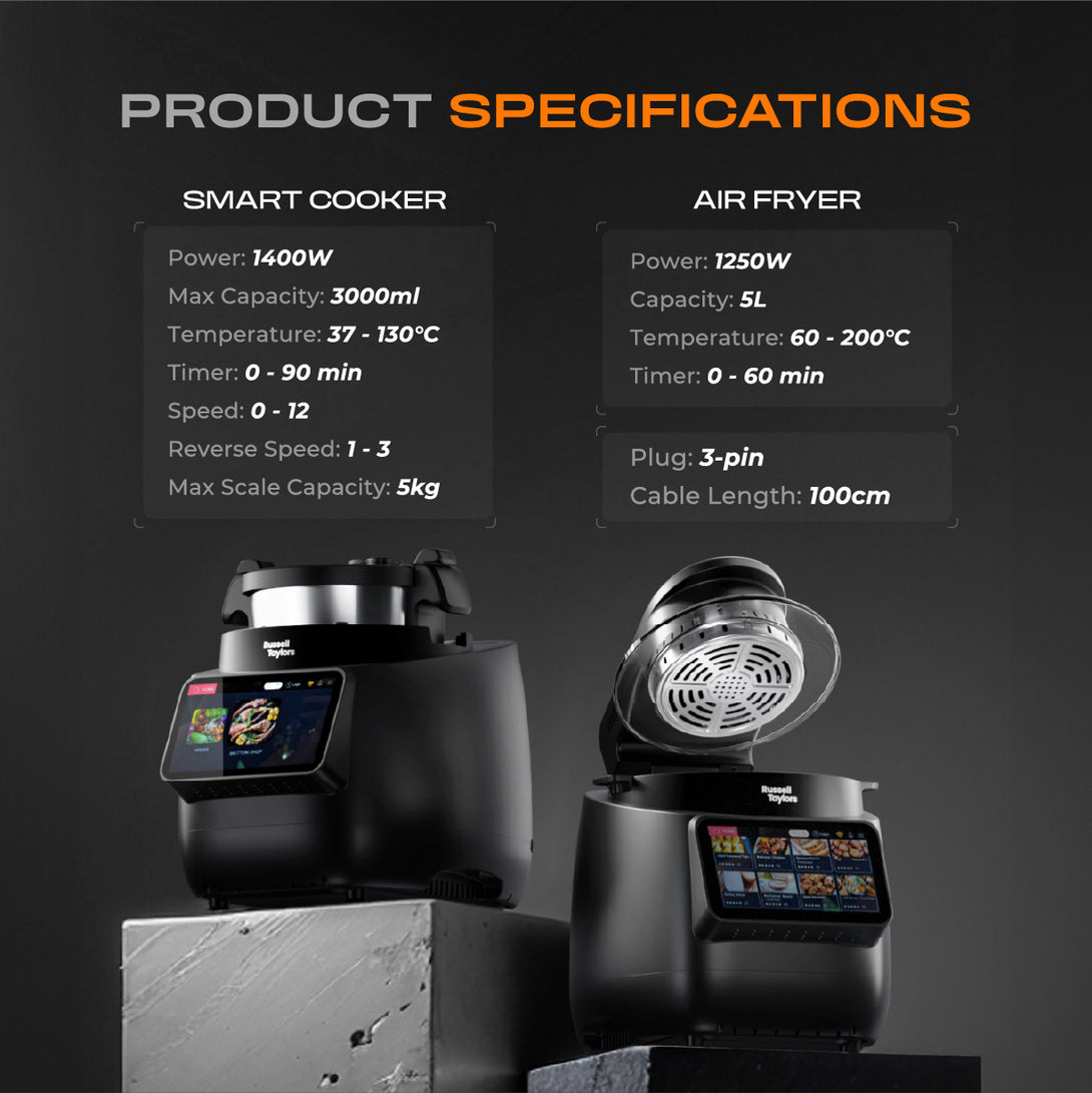 Russell Taylors iMix Pro Smart Cooker with Air Fryer Automatic Cooking ...