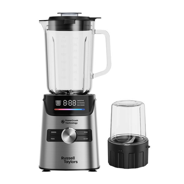 Russell Taylors Power Crush Blender Glass Jug with Grinder (1.7L, 1400W) TB10