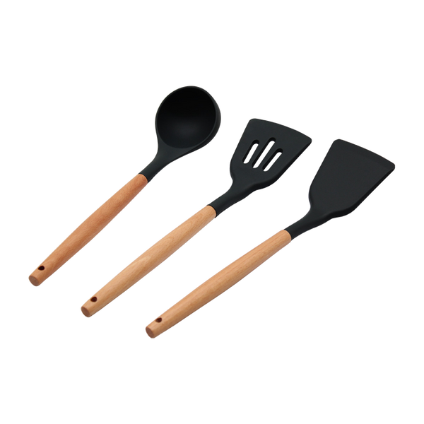 Russell Taylors 3 Pcs Silicone Utensils Set Spatula & Ladle CW-1