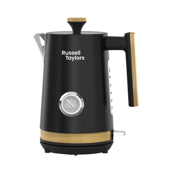 Russell Taylors Temperature Dial Electric Kettle (1.7L) Stainless Steel Noir Series RK30